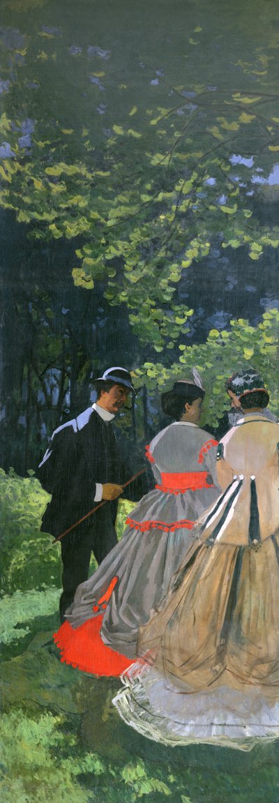 Desayuno sobre la hierba, Chailly, 1865 (panel izquierdo) de Claude Monet